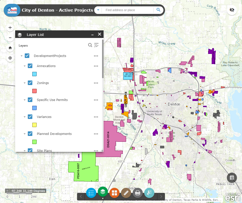 City Of Denton Zoning Map Development Services